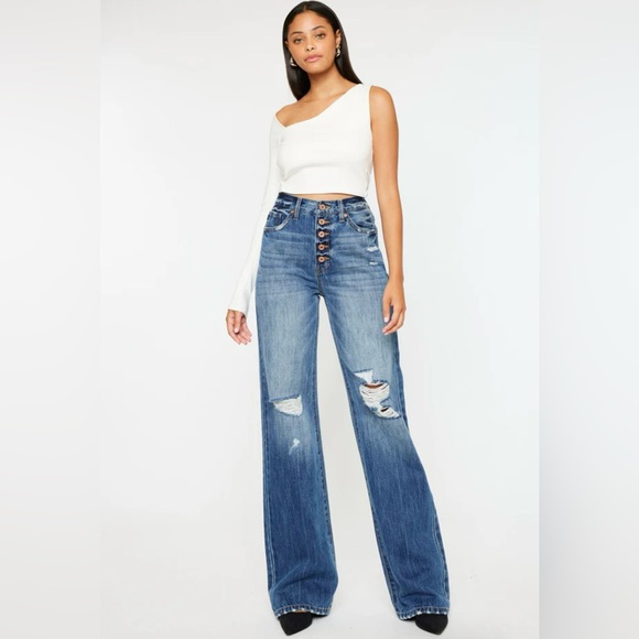 Kancan Ariena Ultra High Rise 90's Flare Jeans size 11/29 - Picture 10 of 12